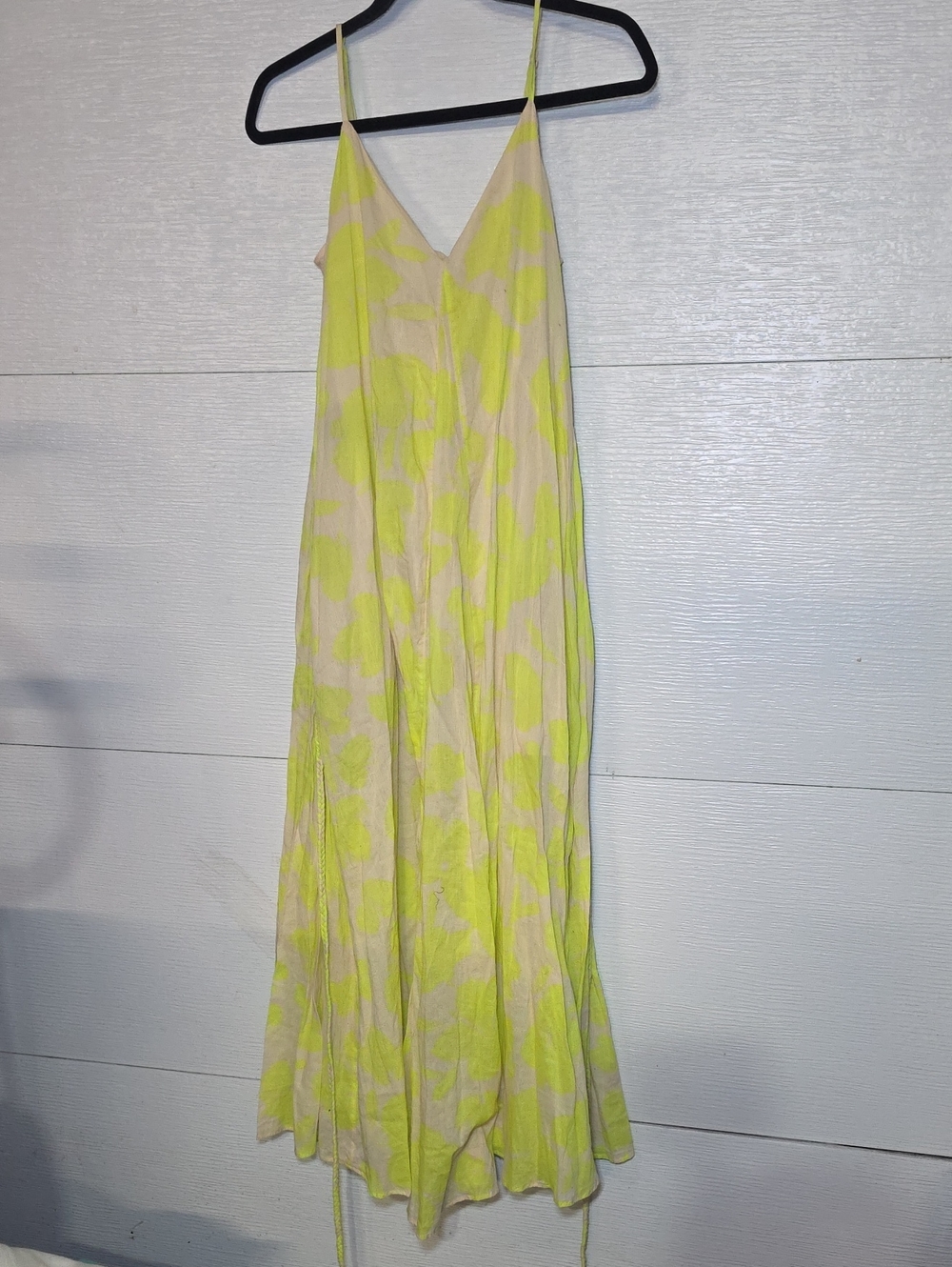 GAP Lime & Cream Floral Slip Maxi Dress